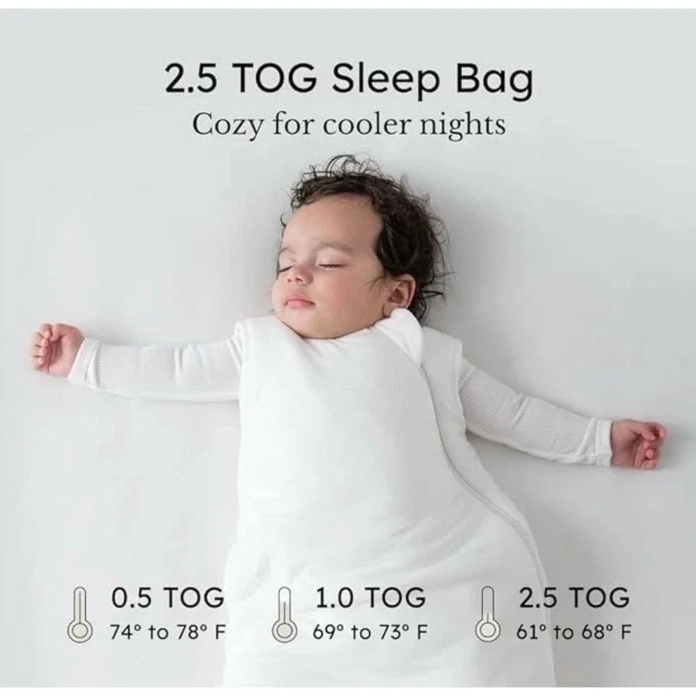 KYTE BABY Unisex Rayon Bamboo Sleep Bag for Babies and Toddlers, 2.5 TOG, Size M